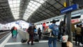 Train platform at Lausanne Station